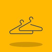 Hanger Filled Shadow Icon vector