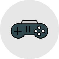 juego desarrollo línea lleno ligero icono vector