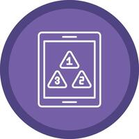 Tablet Line Multi Circle Icon vector