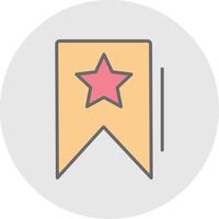 Bookmarking Line Filled Light Icon vector