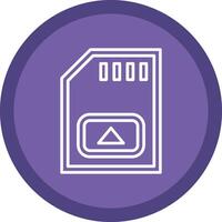 Memory Card Line Multi Circle Icon vector