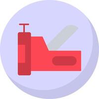 Staple Gun Flat Bubble Icon vector