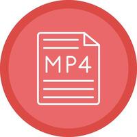 Mp4 Line Multi Circle Icon vector