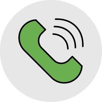 Phone Line Filled Light Icon vector