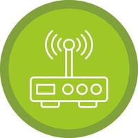 Modem Line Multi Circle Icon vector