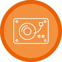 Turntable Line Multi Circle Icon vector