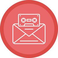 Voice Mail Line Multi Circle Icon vector