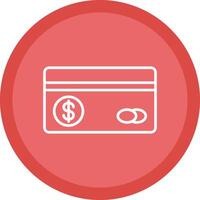 Credit Card Line Multi Circle Icon vector