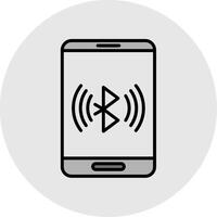 Bluetooth línea lleno ligero icono vector