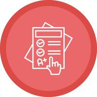 Exam Line Multi Circle Icon vector