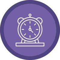 Alarm Clock Line Multi Circle Icon vector