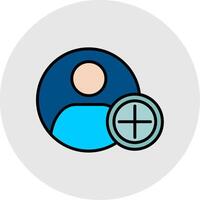 Add Line Filled Light Icon vector