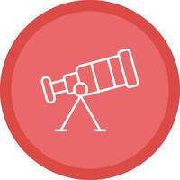 Telescope Line Multi Circle Icon vector