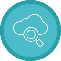 Cloud Line Multi Circle Icon vector