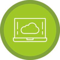 Cloud Line Multi Circle Icon vector