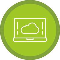 Cloud Line Multi Circle Icon vector