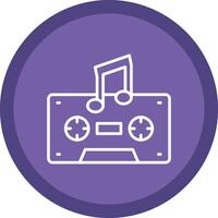 Cassette Line Multi Circle Icon vector