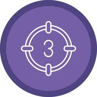 Countdown Line Multi Circle Icon vector