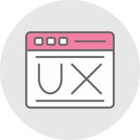 User Experience Line Filled Light Icon vector