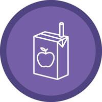 Juice Box Line Multi Circle Icon vector