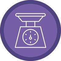 Weighing Machine Line Multi Circle Icon vector