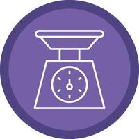 Weighing Machine Line Multi Circle Icon vector