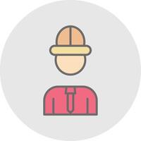 Architect Line Filled Light Icon vector