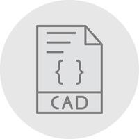 CAD Line Filled Light Icon vector