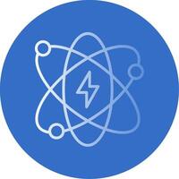 Atomic Energy Flat Bubble Icon vector