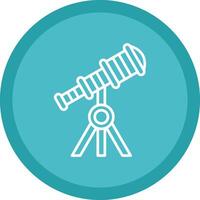 Telescope Line Multi Circle Icon vector