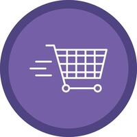 Shopping Cart Line Multi Circle Icon vector