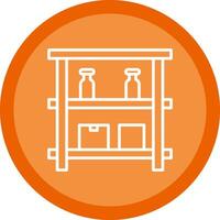 Shelves Line Multi Circle Icon vector