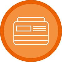 Debit Card Line Multi Circle Icon vector