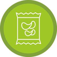 Crisps Line Multi Circle Icon vector