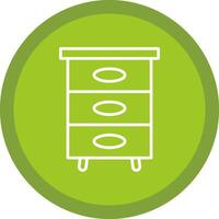 Filling Cabinet Line Multi Circle Icon vector