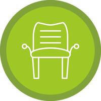 Armchair Line Multi Circle Icon vector