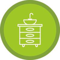 Sink Line Multi Circle Icon vector