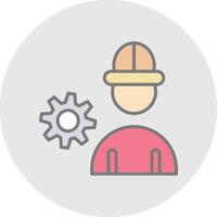 Engineering Line Filled Light Icon vector