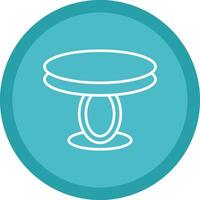 Dining Table Line Multi Circle Icon vector
