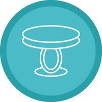 Dining Table Line Multi Circle Icon vector