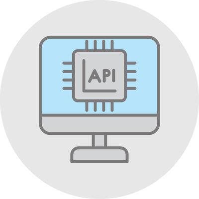 Api Interface Line Filled Light Icon