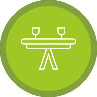 Table Line Multi Circle Icon vector