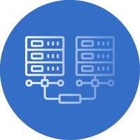 Data Network Flat Bubble Icon vector