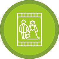 WEDDING INVITATION Line Multi Circle Icon vector