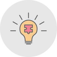 Solution Line Filled Light Icon vector