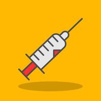 Syringe Filled Shadow Icon vector