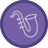 Sax Line Multi Circle Icon vector