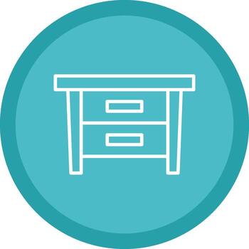 Side Table Line Multi Circle Icon vector