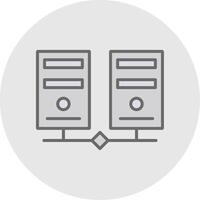 Servers Line Filled Light Icon vector