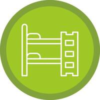 Bunk Bed Line Multi Circle Icon vector